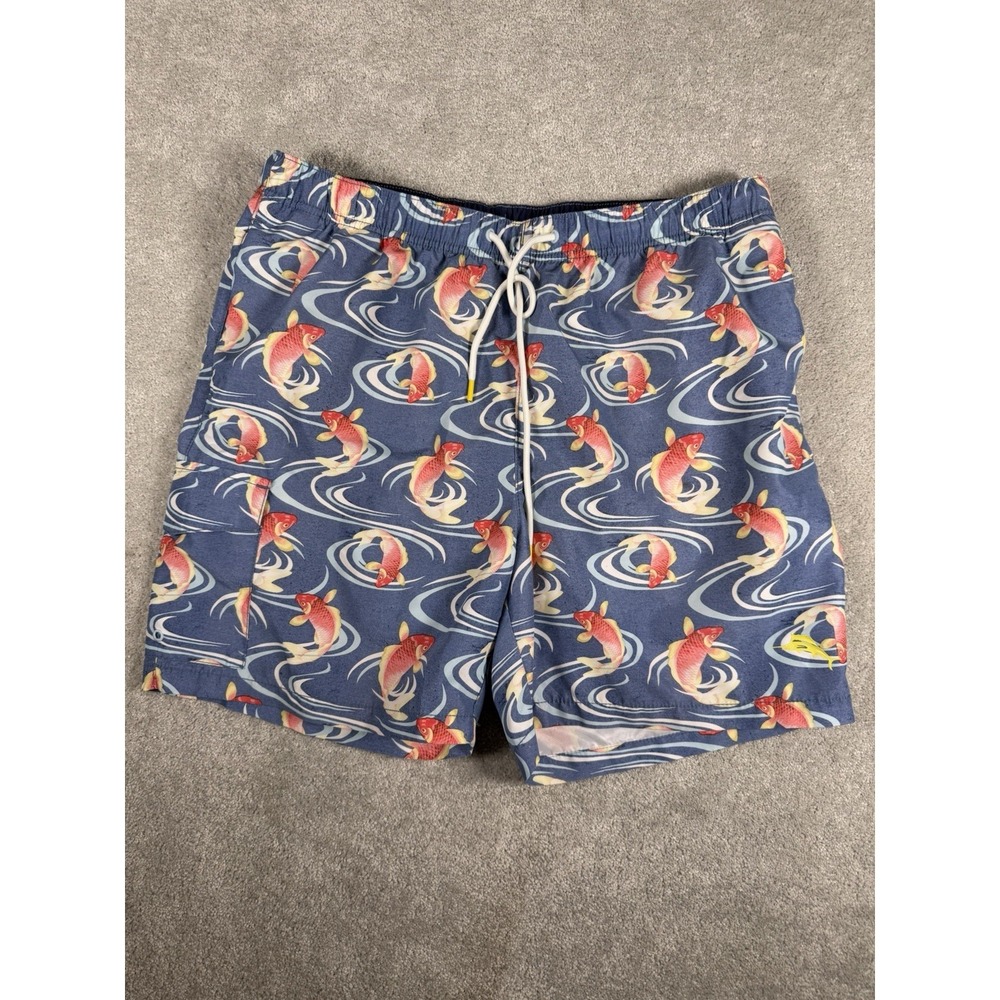 Tommy Bahama Men's Large Koi Fish All Over Print Swim Trunks Shorts Mesh Lined